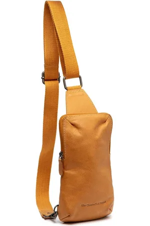 Chesterfield Leren Crossbody Tas Okergeel Cambridge