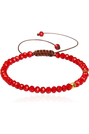 Memphis Armband Natuursteen - 4mm Facetkraal Red