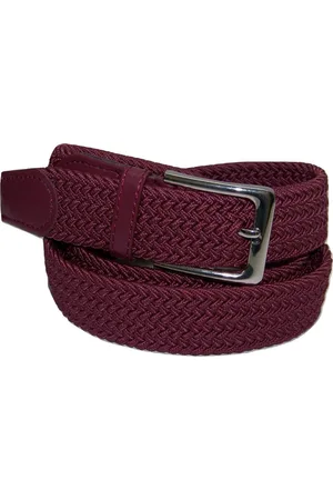 Flores Lederwaren Elastische Comfort Riem - maat 120 - Gevlochten - 100% Elastisch - Nikkelvrije Gesp