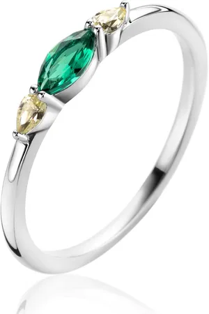 ZinZi Zilveren ring bezet met ovale zirconia