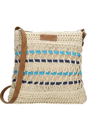 PE-Florence PE Florence Natural Life Schoudertas - Licht Natuur Turquoise