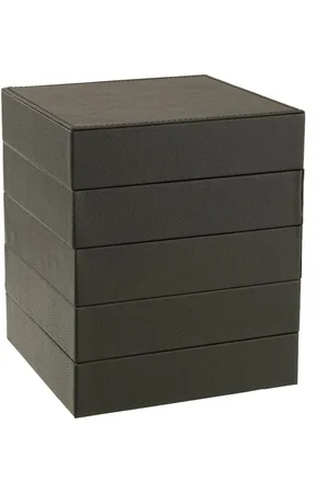 J-line Juwelendoos 4 Delen Kunstleder - 19.3x19.3x22.8cm