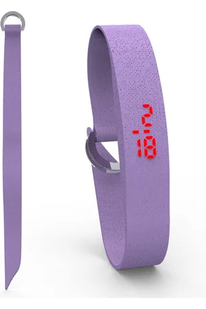 Too Late Digitaal horloge - Fabric - katoenen band - Paars