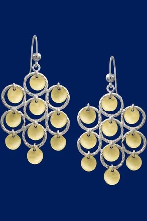AuBor Oorbellen, hang, Zilveren Risku 33mm