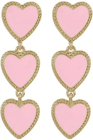 Margot Bardot Meava Heart Oorbellen Pink