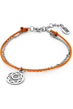 CO88 Chakra 8CB 90206 Stalen Armband met Hanger - Sacral Chakra Ø 15 mm - Lengte 18 + 3 cm