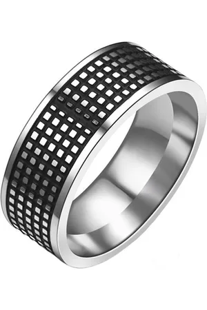 LGT JWLS Stalen mannen ring Grid 8mm-17mm