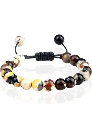 Memphis Dames Armband 8mm Kralen - Yellow Fire