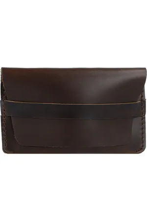 Buckle & Seam Leren Kaarthoes Lima Creditcard Case Bruine