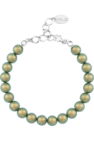 ARLIZI 1132 Parel Armband - Dames - 925 Sterling Zilver - 20 cm - 8 mm - Groen