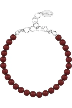 ARLIZI 1147 Parel Armband - Dames - 925 Sterling Zilver - 20 cm - 6 mm - Rood