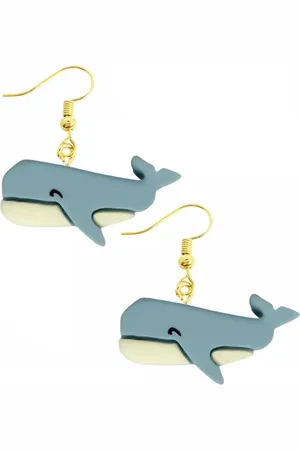 Akyol Walvis oorbellen- Blauw - Walvis oorhangers -Cadeau - sieraad - orka - dieren oorbellen - dieren - vis - Sieraad - oorbel - oorhangers boerderij – cadeau-carnaval - gift
