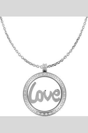Silventi LOCKits Gift Set 989900096 - Stalen Collier met Hanger - Love - - Munt 25 mm - Collier 70 cm
