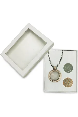 Silventi Lockits Gift Set 989900118 Stalen Collier set 25 mm - French Lily & Flower - / Roségoudkleurig