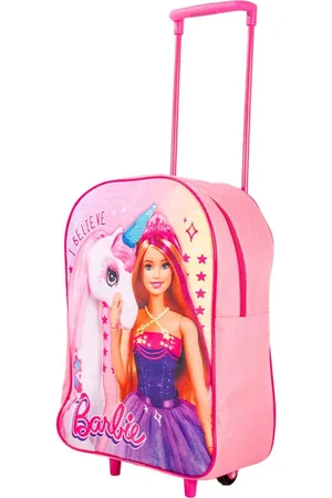 Barbie Unicorn Trolley Koffertje Vakantie Logeren Roze Eenhoorn