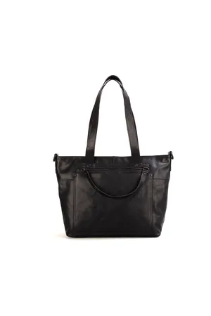 Spikes&Sparrow Leren Shopper - August - Zwart
