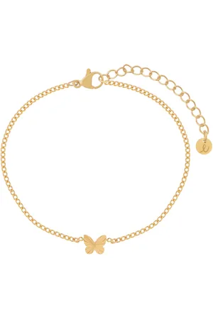 essentialistics Armband gevlamd vlindertje - Volwassenen - - Stainless steel (verkleurt niet) - Verlengkettinkje