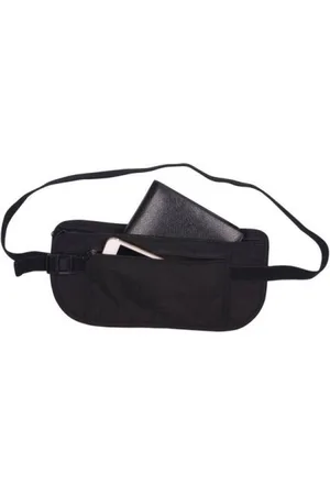 Merkloos Money belt heuptasje - - 29 x 13 cm - plat - reisportemonnee