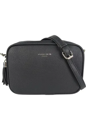 Merkloos Flora&Co Paris crossbody handtas - 2 vakken met rits - instelbare riem 130 cm - zwart