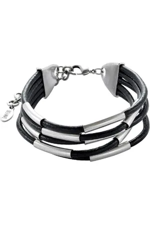 Behave Armband van imitatieleer met staafjes