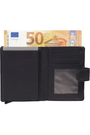 ARRIGO BELLO Pasjeshouder Uitschuifbaar – - Leer - Creditcard Houder - RFID – Anti Skim - Muntgeld Ritsvak - Pasjeshouder