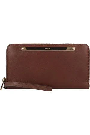 Fossil Portemonnee Liza Zip Around Clutch Bruine