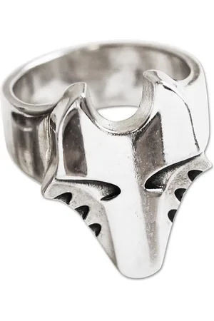 AuBor ®. Zilveren Wolvenkop ring - 23mm