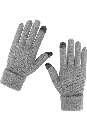 Merkloos 1 paar winterhandschoenen - handschoenen met touchscreen - elastische manchetten - koudebestendige handschoenen - winddichte gebreide handschoenen - fleece verdikte koudebestendige handschoenen - warme en zachte handschoenen - unisex