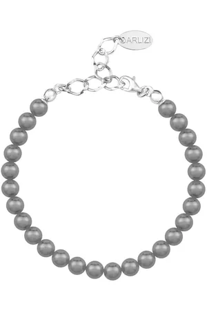 ARLIZI 1141 Parel Armband - Dames - 925 Sterling Zilver - 20 cm - 6 mm - Grijs