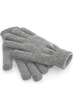 Merkloos Touchscreen handschoenen lichtgrijs L/XL