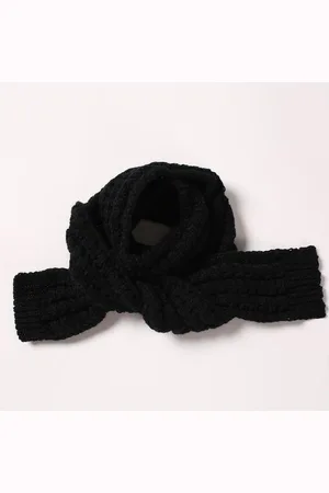 Merkloos Warme kleine gebreide sjaal / shawl voor meisje - Baby | Zwart | Herfst / Winter | Kindersjaal - sjawl - kids - kinderen | Kindersjaal - sjawl | Perfecte accessoire voor winterjas! Let op! afmeting