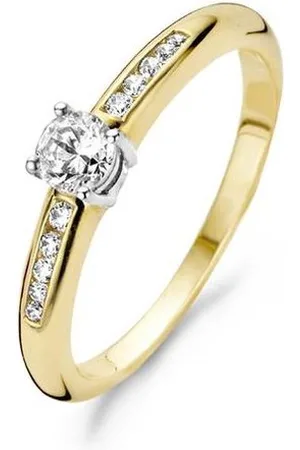 Blush 14 Karaat Geel/Witgouden Ring (
