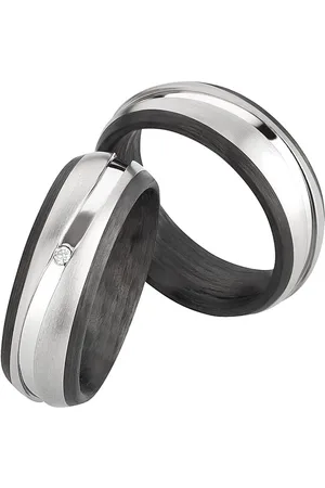 Sense Jewelry Carbon met titanium, mat met hoogglans