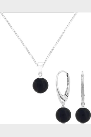 ARLIZI 2150 Sieraden set zwarte onyx hanger - sterling