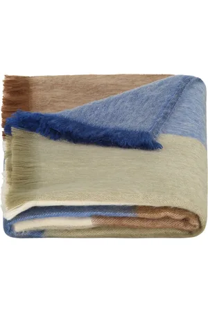 Alpaca Loca Geblokte Sjaal - 200 x 65 cm - Blauw