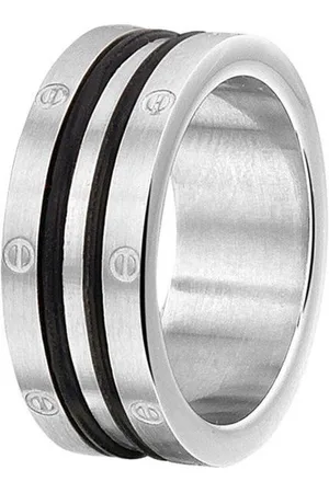 Lucardi Jongens - Kinder ring - Cadeau - Staal - Zilverkleurig