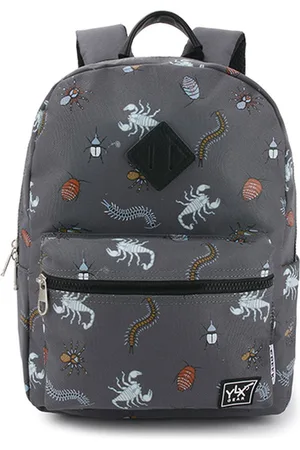 YLX Gear SEASON SALE: & Freek Vonk Oriole Rugzak voor kinderen | Dark shadow & Insects. met lichtgevende insecten. Gemaakt van gerecycled plastic. Jongens, meisjes, schooltas, rugtas. Glow in the dark