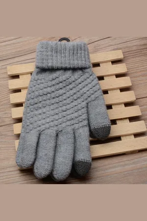 Merkloos Dames Winterhandschoenen – Mooie Dames Stretch Winterhandschoenen - Dames Winterhandschoenen met easy touch vingertoppen