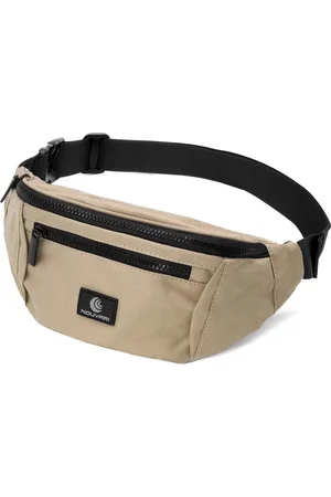 Merkloos Heuptas voor dames en heren, zwart, voor festival, camping en sport, uniseks, waterafstotende hip bag voor reizen, outdoor en wandelen, -grijs, Stijlvolle heuptas