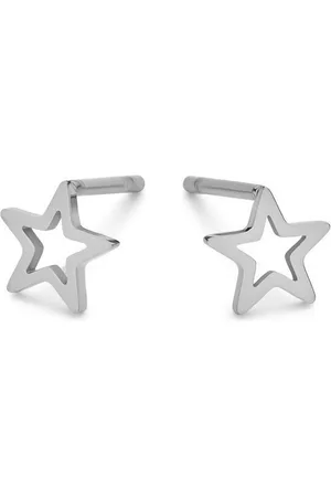 CO88 Elemental 8CE 70311 Stalen oorbellen - open ster - 6 mm