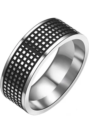 LGT JWLS Stalen mannen ring Grid 8mm-18mm