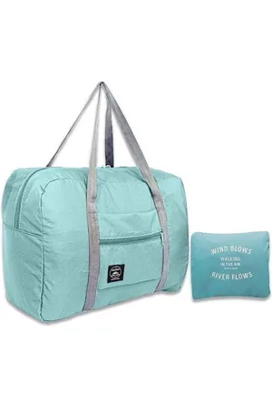 Merkloos Duffelbag - Reistas - Sporttas - Opvouwbare Reistas - Weekendtas - Strandtas - Blauw/Groen kleur