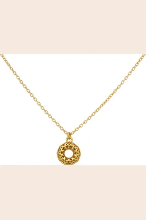 ARLIZI 1992 Ketting filigree hanger - verguld - 44 cm