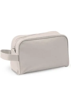 Merkloos Toilettas naturel met handvat 21,5 cm voor kinderen - Reis toilettassen/etui - Handbagage