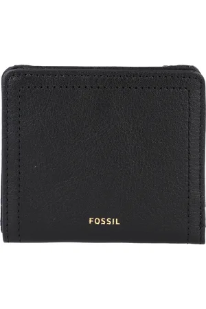 Fossil Leren Portemonnee Logan RFID Small Bifold Zwart