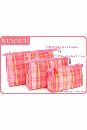 Vagabond Toilettas-Large Holdall "Madras" 5238-afmeting 24 x 7 x 15 cm.