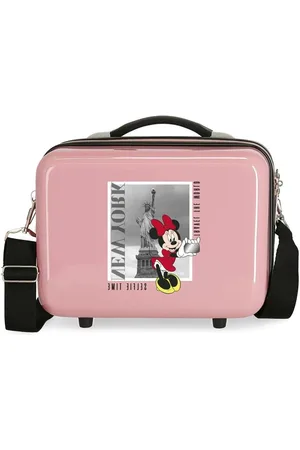 Merkloos Travel The World New York toilettas - aanpasbaar - Beige - 29 x 21 x 15 cm - stijf ABS - 914 l - 0.8 kg - Roze - Eén maat - Verstelbare toilettas