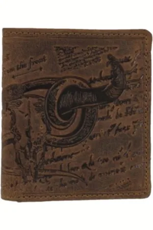 Hillburry LandLeder Combi Portemonnee BULL & SNAKE Klein Formaat - (bxhxd) ca. 9cm x 10,5cm x 2,5cm
