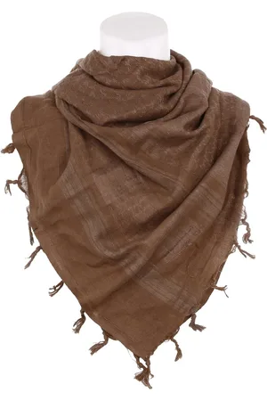 101inc Premium PLO Doek met Kwasten Rondom - donker - 100% Katoen - | Zware Kwaliteit Arafatsjaal met Franjes | Vierkante Shawl