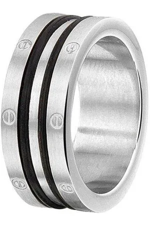 Lucardi Jongens - Kinder ring - Cadeau - Staal - Zilverkleurig